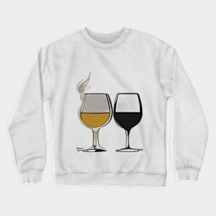 Toast to Elegance - Wine and Whiskey Glass Art No. 652 Crewneck Sweatshirt